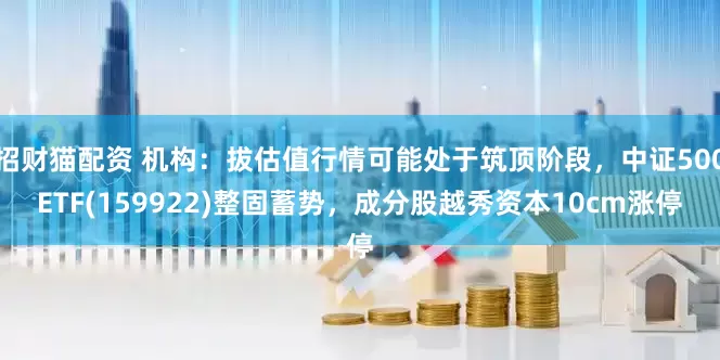 招财猫配资 机构：拔估值行情可能处于筑顶阶段，中证500ETF(159922)整固蓄势，成分股越秀资本10cm涨停