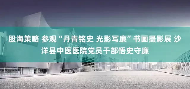 股海策略 参观“丹青铭史 光影写廉”书画摄影展 沙洋县中医医院党员干部悟史守廉