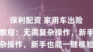 保利配资 家用车出险记录查询教程：无需复杂操作，新手也能一键核验